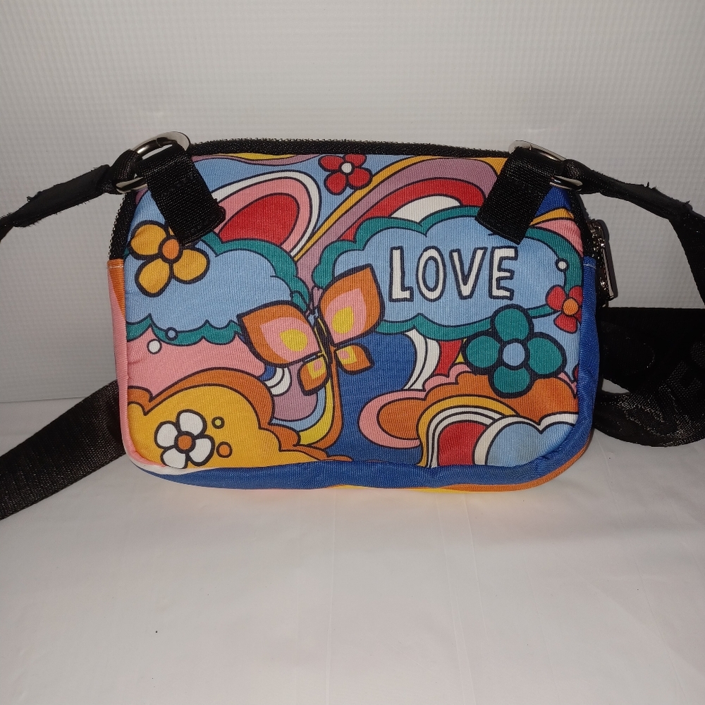 Brighton POWER OF LOVE Crossbody Belt Bag Purse Heart Thick Strap Festival Color - Picture 6 of 12